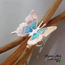 Enamel Butterfly Ring made of Sterling silver
