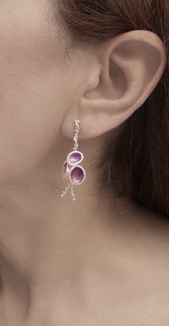 Statement earrings with enamel Statement earrings with enamel