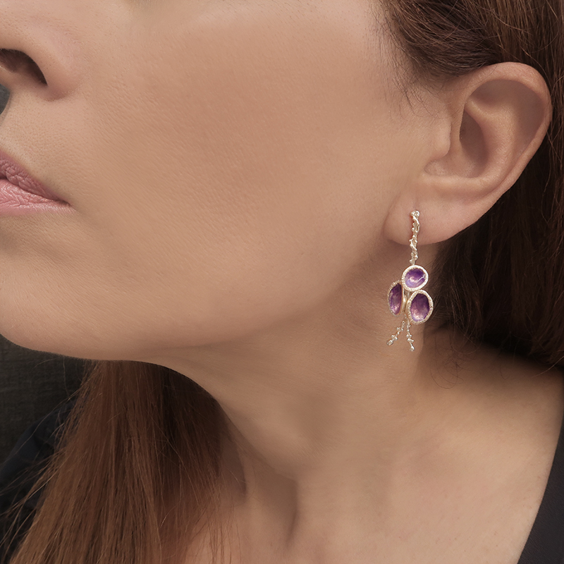 Statement earrings with enamel Statement earrings with enamel