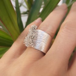 Sea Anemone silver ring