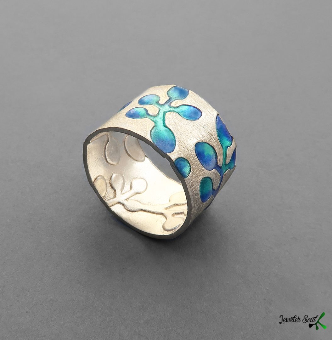 Enamel Silver Band Ring Enamel Silver Band Ring
