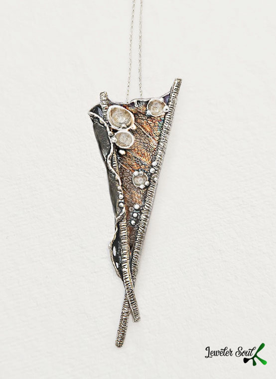 colors and Shapes of Autumn Pendant colors and Shapes of Autumn Pendant in Sterling Silver, Contemporary Jewelry, Handmade Jewelry, Oxidized Silver Pendant, nature jewelry inspiration, Silver Textured Pendant